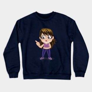 beautiful girls - cartoon character for young girls (choose your twin) Crewneck Sweatshirt